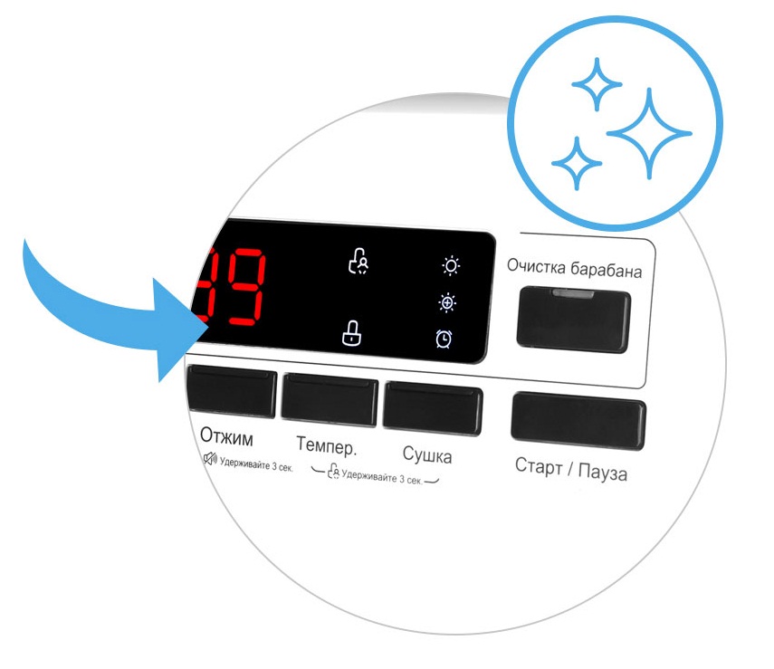 Режим очистки барабана
